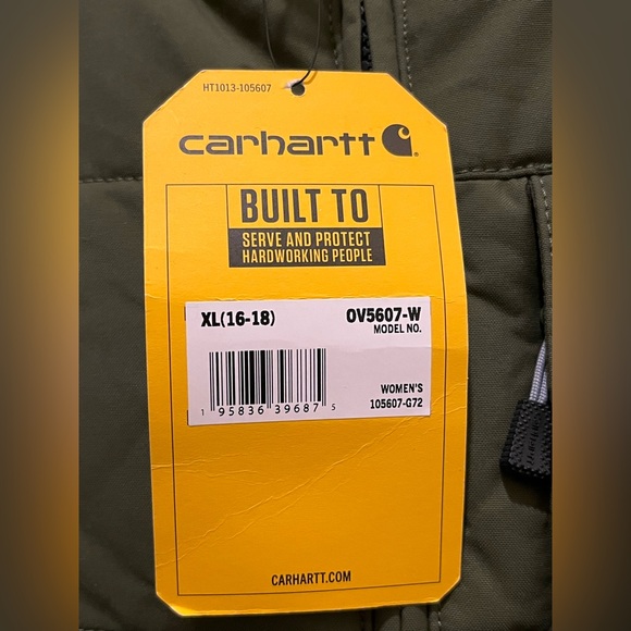 Carhartt Montana Insulated Reversible Fleece Lined Olive Green Vest—XL Women’s - Picture 9 of 9